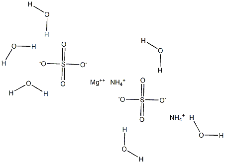 Ammonium magnesium sulfate hexahydrate 结构式