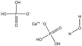 Calcium dihydrogen orthophosphate monohydrate 结构式