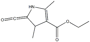 5-羰基-2,4-二甲基吡咯-3-羧酸乙酯 结构式