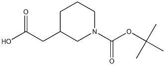 N-BOC-3-哌啶乙酸 结构式