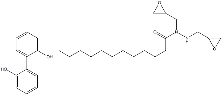 月桂酸酰肼一双酚二甘油醚 结构式