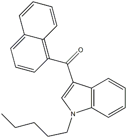 1-戊基-3-(2-萘甲酰基吲哚) 结构式