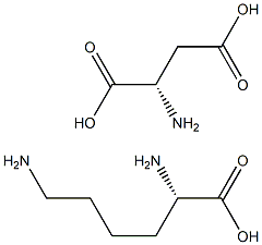 L-赖氨酸-L-天门冬氨酸 结构式