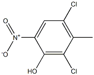 2-硝基-4,6-二氯-5-甲基苯酚 结构式