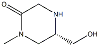 (S)-5-(HYDROXYMETHYL)-1-METHYLPIPERAZIN-2-ONE 结构式