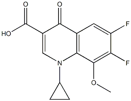 1-cyclopropyl-6,7-difluoro-1,4-dihydro-8-methoxy-4-oxo-3-quinoline carboxylic aicd 结构式