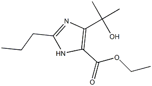 4-(1-hydroxy-1-methyl ethyl)-2-n-propyl-1H-imidazole-5-carboxylic acid ethyl ester 结构式