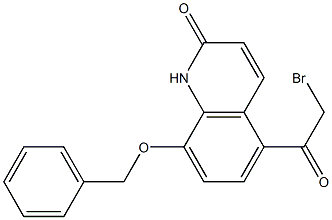 8-benzyloxy-5-(2-bromoacetyl)-1H-quinoline-2-one 结构式