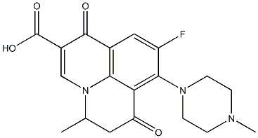 8-fluoro-3-methyl-9-(4-methyl-piperazin-1-yl)-6-oxo-2,3-dihydro-6h-1-oxo-3a-aza-phenalene-5-carboxylic acid 结构式