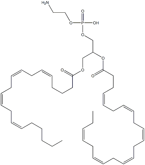 2-aminoethoxy-[2-[(4Z,7Z,10Z,13Z,16Z,19Z)-docosa-4,7,10,13,16,19-hexaenoyl]oxy-3-[(5Z,8Z,11Z,14Z)-icosa-5,8,11,14-tetraenoyl]oxy-propoxy]phosphinic acid 结构式