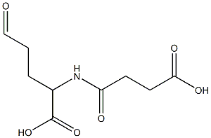 2-(3-carboxypropanoylamino)-5-oxo-pentanoic acid 结构式