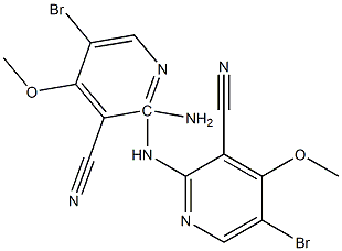 2-Amino-5-bromo-4-methoxypyridine-3-carbonitrile, 2-Amino-5-bromo-3-cyano-4-methoxypyridine 结构式