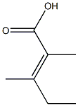 2,3-二甲-2-戊烯酸 结构式
