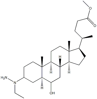 methyl 3-(aminoethylamino)-6-hydroxy-5alpha-cholan-24-oate 结构式