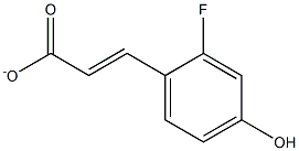 2-fluoro-p-hydroxycinnamate 结构式