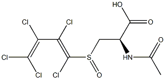 N-acetyl-S--(1,2,3,4,4-pentachlorobutadienyl)cysteine sulfoxide 结构式