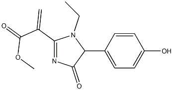 ethyl 4-(4-hydoxyphenyl)methylidene-2-methyl-5-oxoimidazoleacetate 结构式