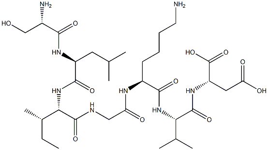 seryl-leucyl-isoleucyl-glycyl-lysyl-valyl-aspartic acid 结构式