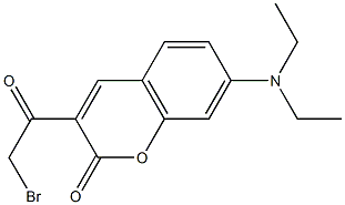 3-bromoacetyl-7-(diethylamino)coumarin 结构式