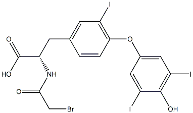 N-bromoacetyl-3,3',5'-triiodothyronine 结构式