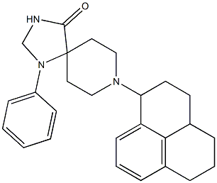 8-(2,3,3a,4,5,6-hexahydro-1H-phenalen-1-yl)-1-phenyl-1,3,8-triaza-spiro(4.5)decan-4-one 结构式