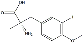 3-iodo-O-methyl-alpha-methyltyrosine 结构式