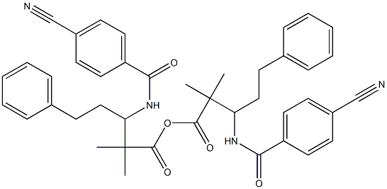 2,2-dimethyl-3-(N-4-cyanobenzoyl)amino-5-phenyl pentanoic anhydride 结构式