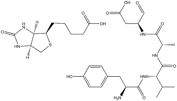 biotin-tyrosyl-valyl-alanyl-aspartic acid aldehyde 结构式