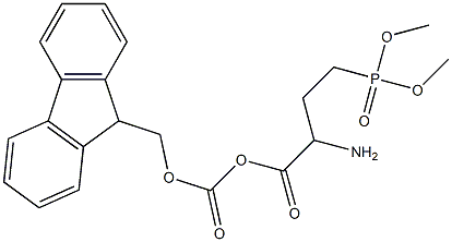 fluorenylmethyloxycarbonyl-4-(dimethylphosphono)-2-aminobutanoic acid 结构式