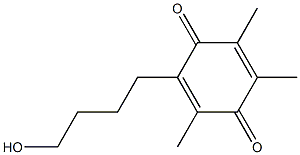 6-(4-hydroxybutyl)-2,3,5-trimethyl-1,4-benzoquinone 结构式
