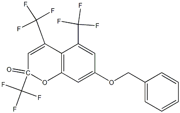 2,5-BIS(TRIFLUOROMETHYL)-7-BENZYLOXY-4-TRIFLUOROMETHYLCOUMARIN 结构式