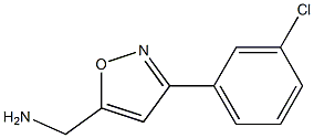 [3-(3-Chlorophenyl)isoxazol-5-yl]methylamine 结构式