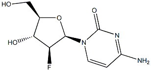 4-Amino-1-((2R,3S,4R,5R)-3-fluoro-4-hydroxy-5-hydroxymethyl-tetrahydro-furan-2-yl)-1h-pyrimidin-2-one 结构式