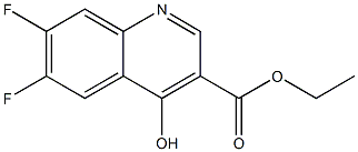 6,7-二氟-4-羟基喹啉-3-羧酸乙酯 结构式