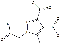 (5-甲基-3,4-二硝基-吡唑-1-基)-乙酸 结构式