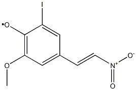 [2-Iodo-6-methoxy-4-(2-nitro-vinyl)-phenoxy]- 结构式