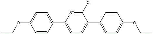 2-Chloro-3,6-bis(4-ethoxyphenyl)thiopyranylium 结构式