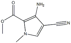 METHYL 3-AMINO-4-CYANO-1-METHYL-1H-PYRROLE-2-CARBOXYLATE 结构式