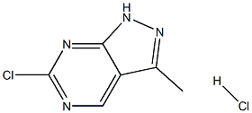 6-CHLORO-3-METHYL-1H-PYRAZOLO[3,4-D]PYRIMIDINE HYDROCHLORIDE 结构式