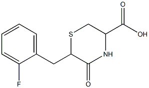 6-(2-FLUOROBENZYL)-5-OXOTHIOMORPHOLINE-3-CARBOXYLIC ACID 结构式