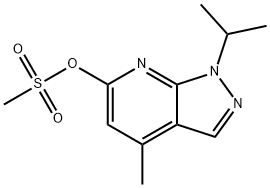 1-ISOPROPYL-4-METHYL-1H-PYRAZOLO[3,4-B]PYRIDIN-6-YL METHANESULFONATE 结构式