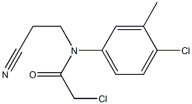 2-CHLORO-N-(4-CHLORO-3-METHYLPHENYL)-N-(2-CYANOETHYL)ACETAMIDE 结构式