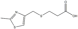 3-{[(2-METHYL-1,3-THIAZOL-4-YL)METHYL]THIO}PROPANOIC ACID 结构式