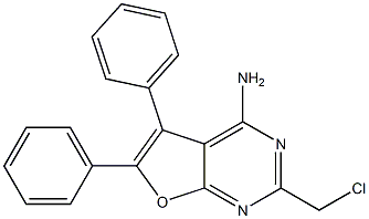 2-(CHLOROMETHYL)-5,6-DIPHENYLFURO[2,3-D]PYRIMIDIN-4-AMINE 结构式