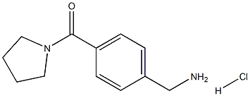 1-[4-(PYRROLIDIN-1-YLCARBONYL)PHENYL]METHANAMINE HYDROCHLORIDE 结构式