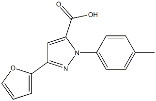 3-(2-FURYL)-1-(4-METHYLPHENYL)-1H-PYRAZOLE-5-CARBOXYLIC ACID 结构式