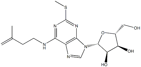 2-METHYLTHIO-N6-ISOPENTENYLADENOSINE 95% (HPLC) 结构式