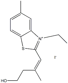 3-ETHYL-2-[2-(2-HYDROXYETHYL)-1-PROPENYL]-5-METHYLBENZOTHIAZOLIUM IODIDE 结构式