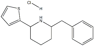 2-BENZYL-6-THIOPHEN-2-YL-PIPERIDINE HYDROCHLORIDE 结构式