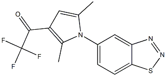 1-[1-(1,2,3-benzothiadiazol-5-yl)-2,5-dimethyl-1H-pyrrol-3-yl]-2,2,2-trifluoro-1-ethanone 结构式